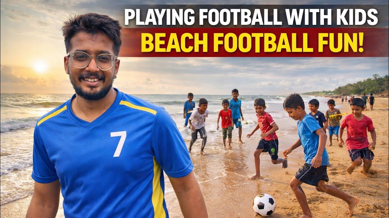 வாழ்க்கையில் முதல் முறை… கடற்கரையில் கால்பந்து ⚽🔥