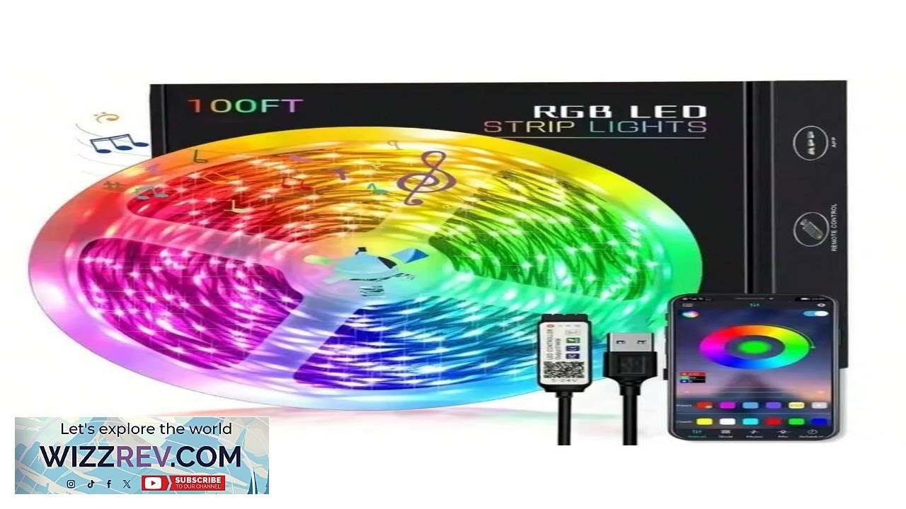 Smart RGB LED Strip Lights 5050 RGB Led Lights USB Port Dimmable Synchronized Color