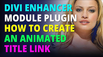 Divi Enhancer Module Plugin Create An Animated Title Link