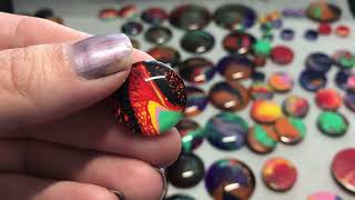 Reveal - Rainbow Acrylic-Dipped Cabochons