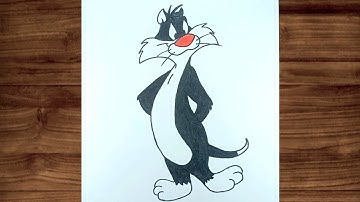 How To Draw Sylvester The Cat || Sylvester The Cat Drawing Step By Step
