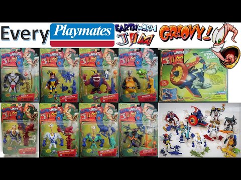 *see newer video* Every Playmates Earthworm Jim Wave 1 Sega Video Game Action Figures Toys