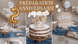 Préparatifs anniversaire PAT PATROUILLE : décoration, recette gâteaux et idées cadeaux