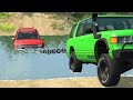 Cars vs deep water 4  beamngdrive