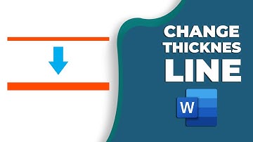 How to change the thickness of a line in word