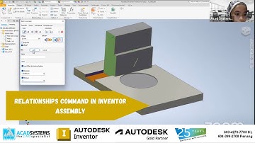 Relationships command in Inventor assembly - Constraint (Part 1)
