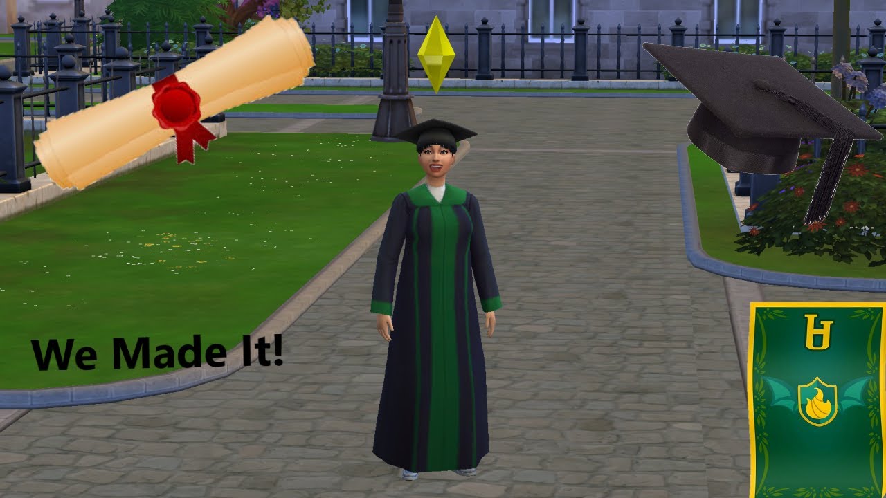 The Sims 4 Rags To Riches, I Completed University! YouTube