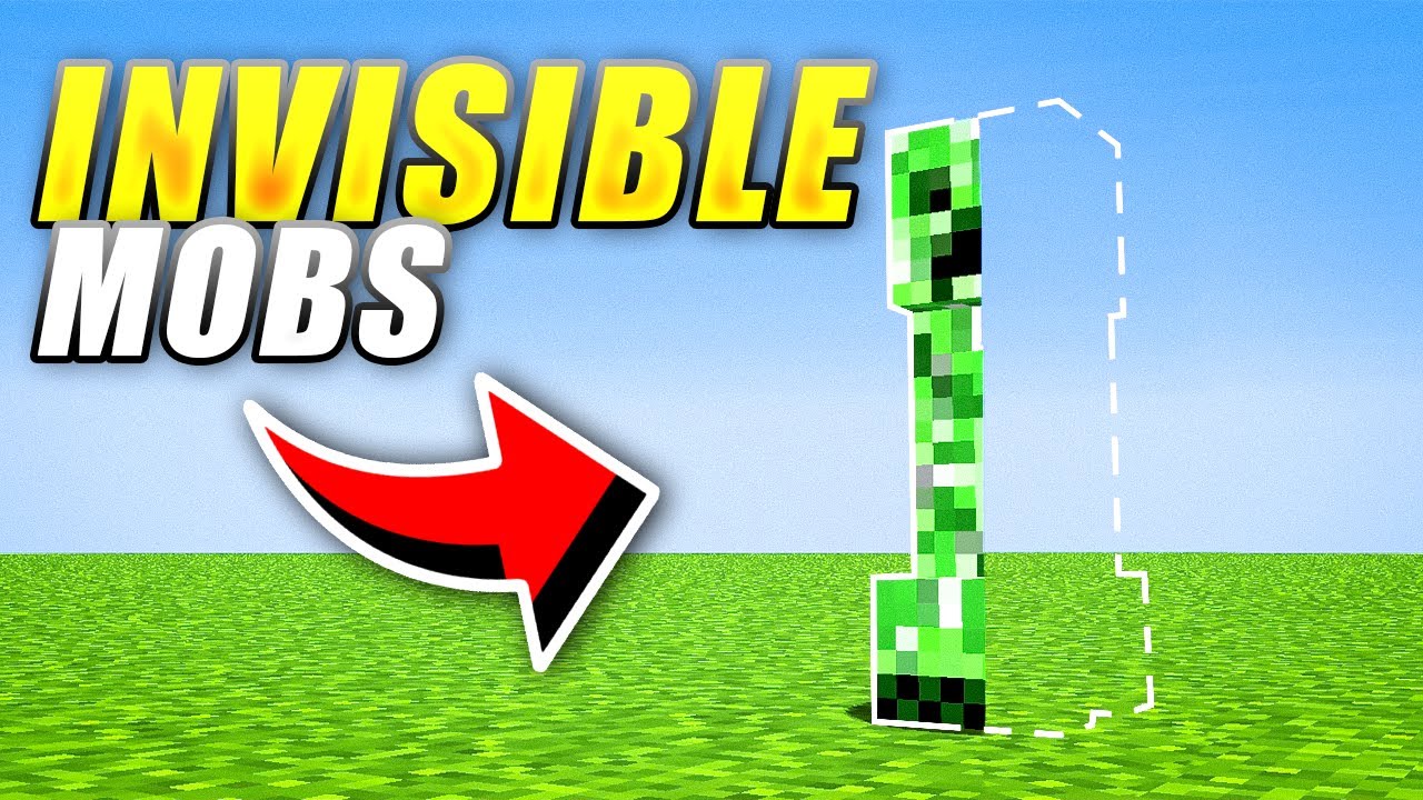 Minecraft But Mobs Are INVISIBLE 