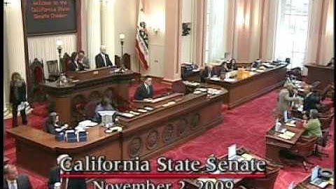 Senate Floor Session - Part 1 11/2/2009
