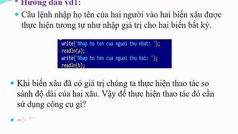 Hướng dẫn cách viết chương trình kiểu xâu