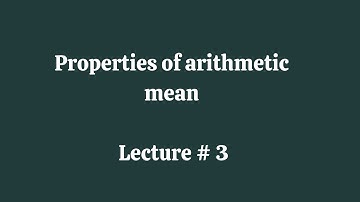 Properties of arithmetic mean-part 3
