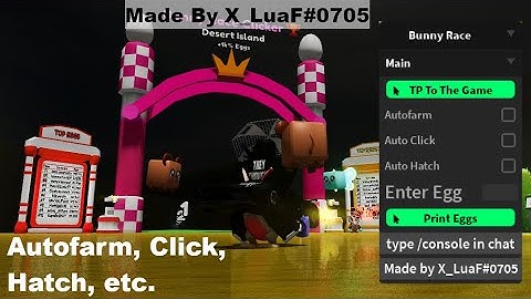 Bunny Race Script | Autofarm, Click, Hatch, etc.