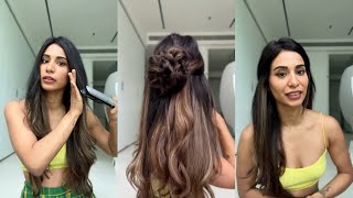 Hair Topper With Messy Bun Hairstyle | Hair Extensions For Thinning Hair #1hairstop #hairextensions