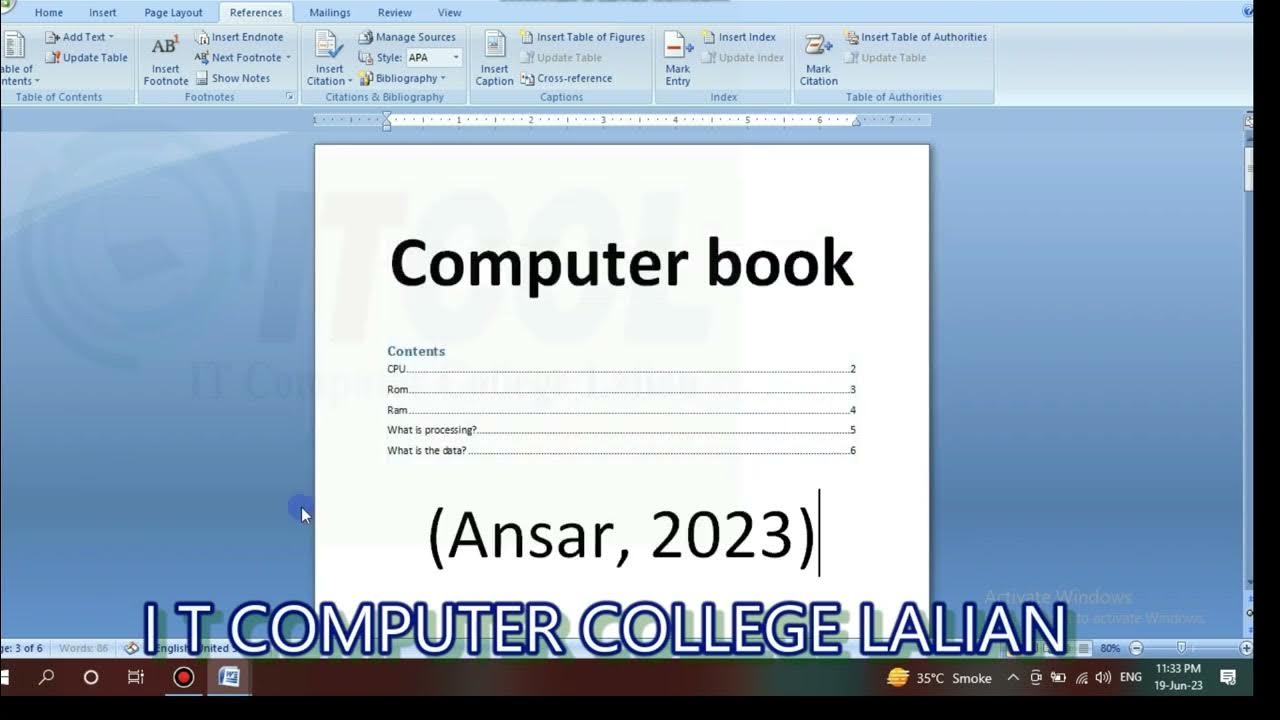 References in ms word endnote tutorial bibliography in word how