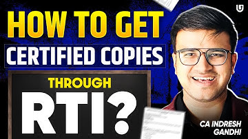 How to get certified copies from ICAI through RTI? ICAI CA CS | Indresh Gandhi #certifiedcopies