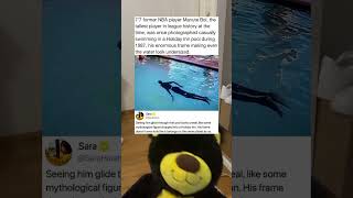 77 Former Nba Player Manute Bol, The Tallest Player In League History At The Time, Was Once