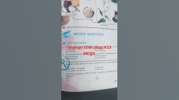 #mcqs #biology10th chap 15 MCQ