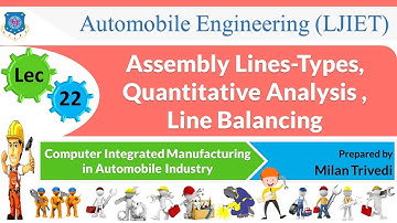 L 22 Assembly Lines-Types I Computer Integrated Manufacturing in A.I. I Automobile
