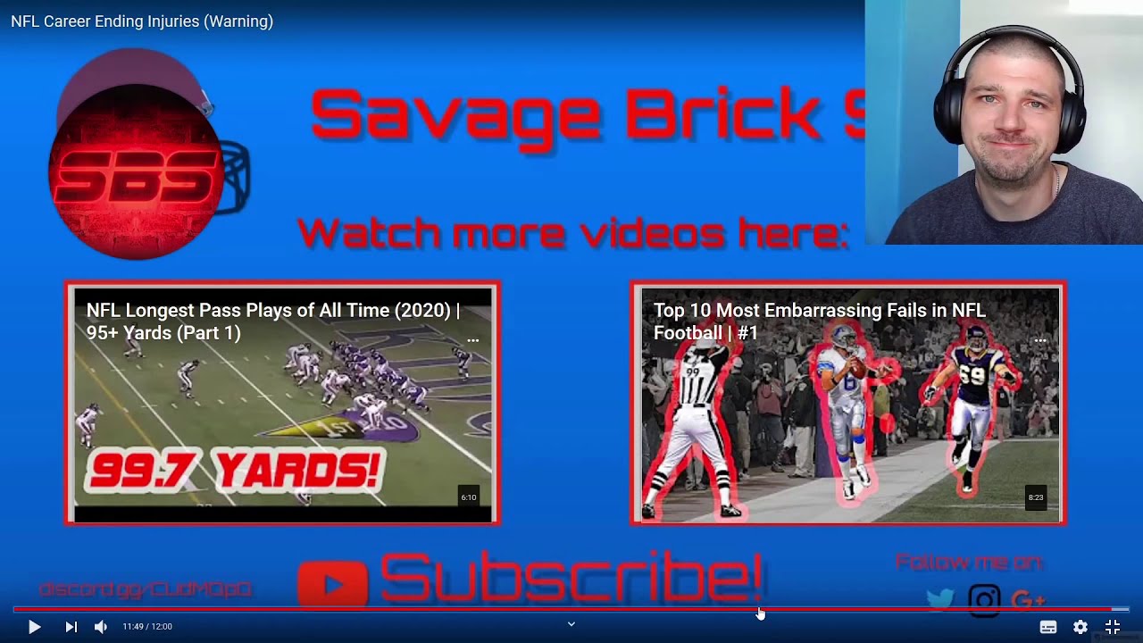 NFL Career Ending Injuries (Warning) UK Reaction YouTube