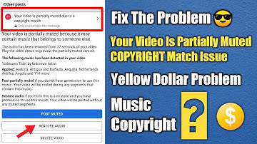 How To Fix Your Video Is Partially Muted Due To Copyright Match | Facebook Video Mute Problem Solved