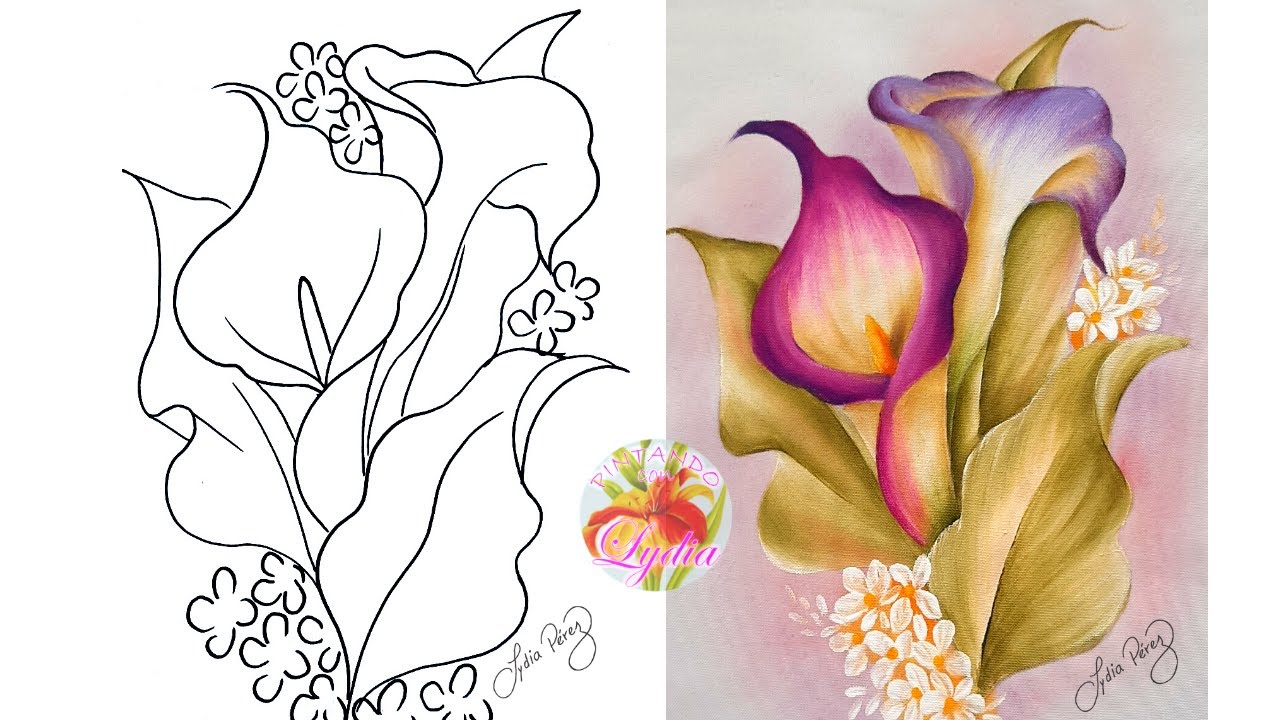 Pintura Como Pintar Alcatraces / Painting How To Paint Calla Lilies -  thptnganamst.edu.vn