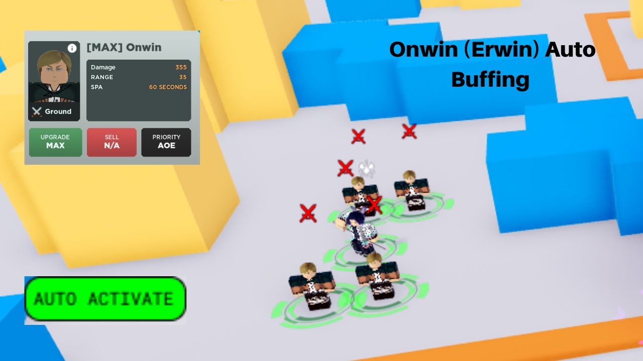 All Star Tower Defense Onwin (Erwin) Auto Buffing/Auto Activate YouTube