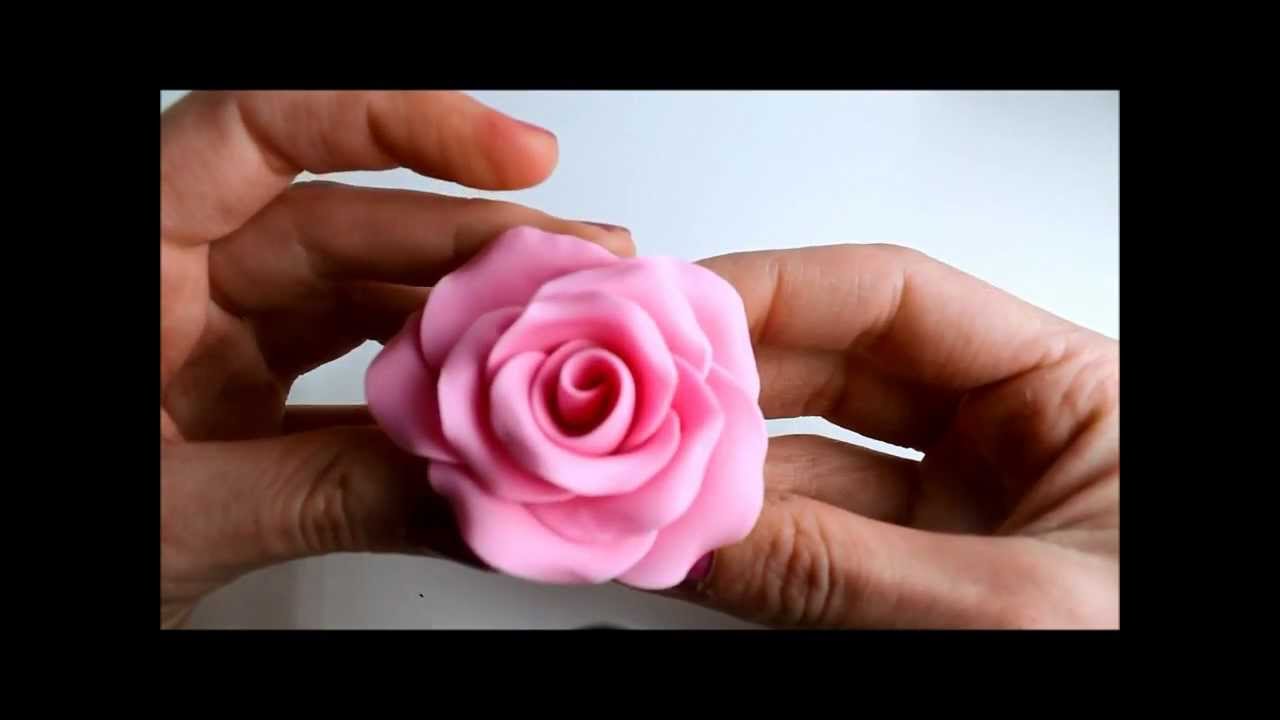 Ideas para el Día de la Madre: Rosa de fondant - YouTube