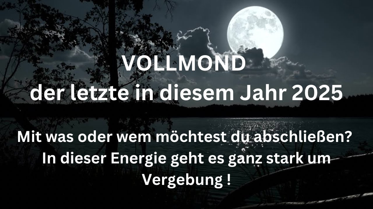 VOLLMOND 🌕 der letzte in diesem Jahr 2025 YouTube