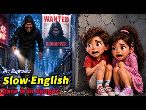 Can Jace and Mya Escape the Dangerous Kidnapper? 😱🚨 | Slow English Listening Story (A2 Level)