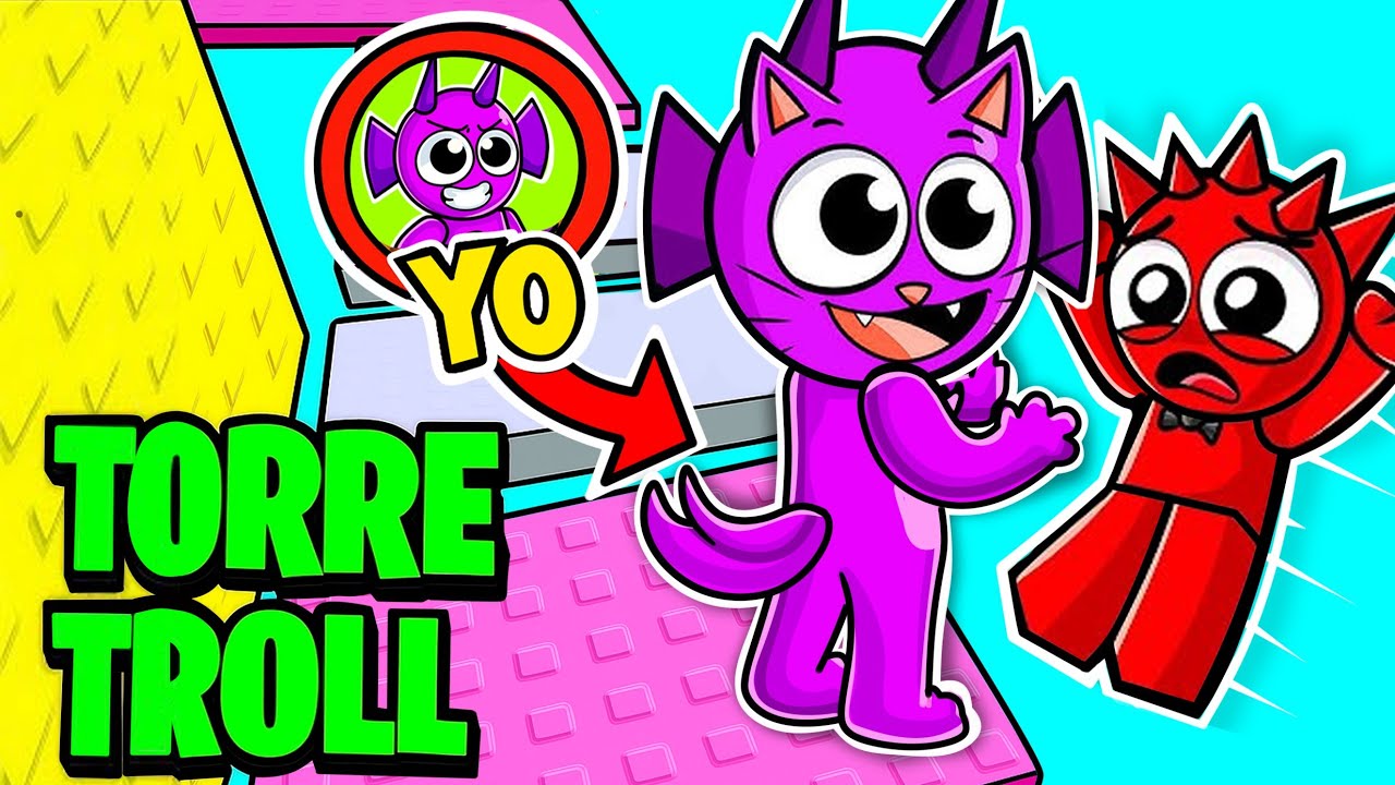 Me Hice pasar por GATO en la TORRE TROLL de Roblox!