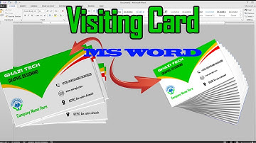 MS Word Tutorial: Create professional Business Card Design tutorial