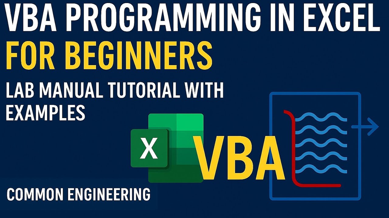 VBA Programming in Excel for Engineers | Lab Manual Tutorial with ...