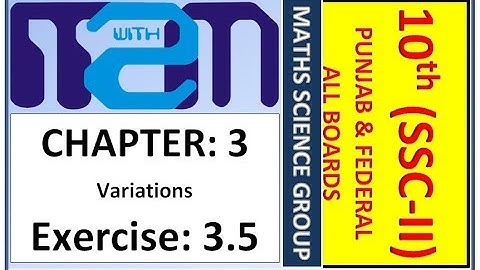 Class 10th maths science group Chapter 3 Exercise 3.5 PTB