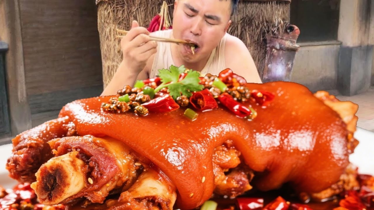 家常红烧猪蹄香到舔盘，外皮 Q 弹酱汁浓郁，咬一口直接香迷糊！