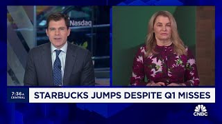 Starbucks CFO on Q1 misses: Incredibly strong quarter globally despite 'transitory headwinds'