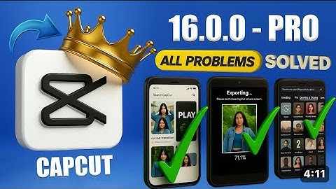 Capcut 16.0.0 Update | CapCut Export & No Internet Problem Fix | Capcut New Update - SR Editing Zone