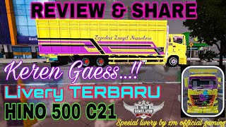 Review Mod dan Share Livery Terbaru HINO 500 C21,by AJB TRANSPORT | MOD BUSSID 3.6.1