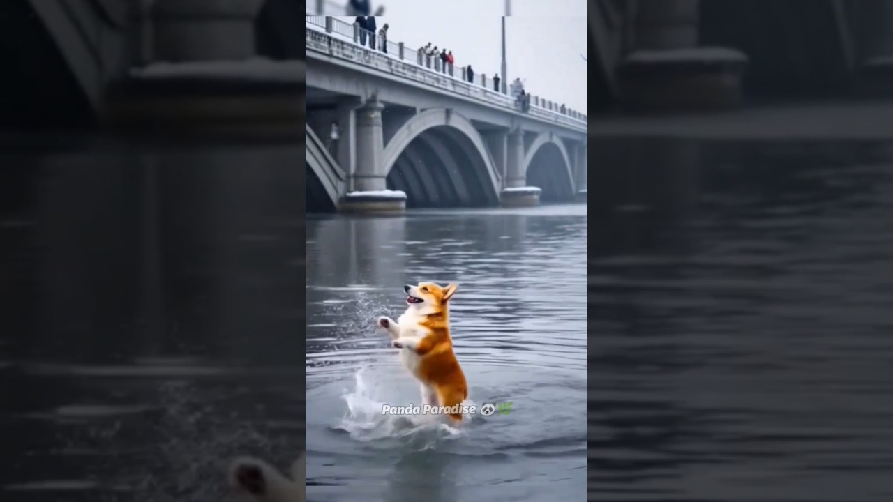 Brave Panda Saves Dog from Drowning!🐼❤️🐶🌊