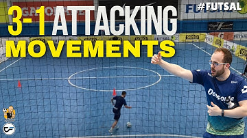 FUTSAL 3-1 ATTACKING MOVEMENTS - Formasi Futsal Attack 3-1