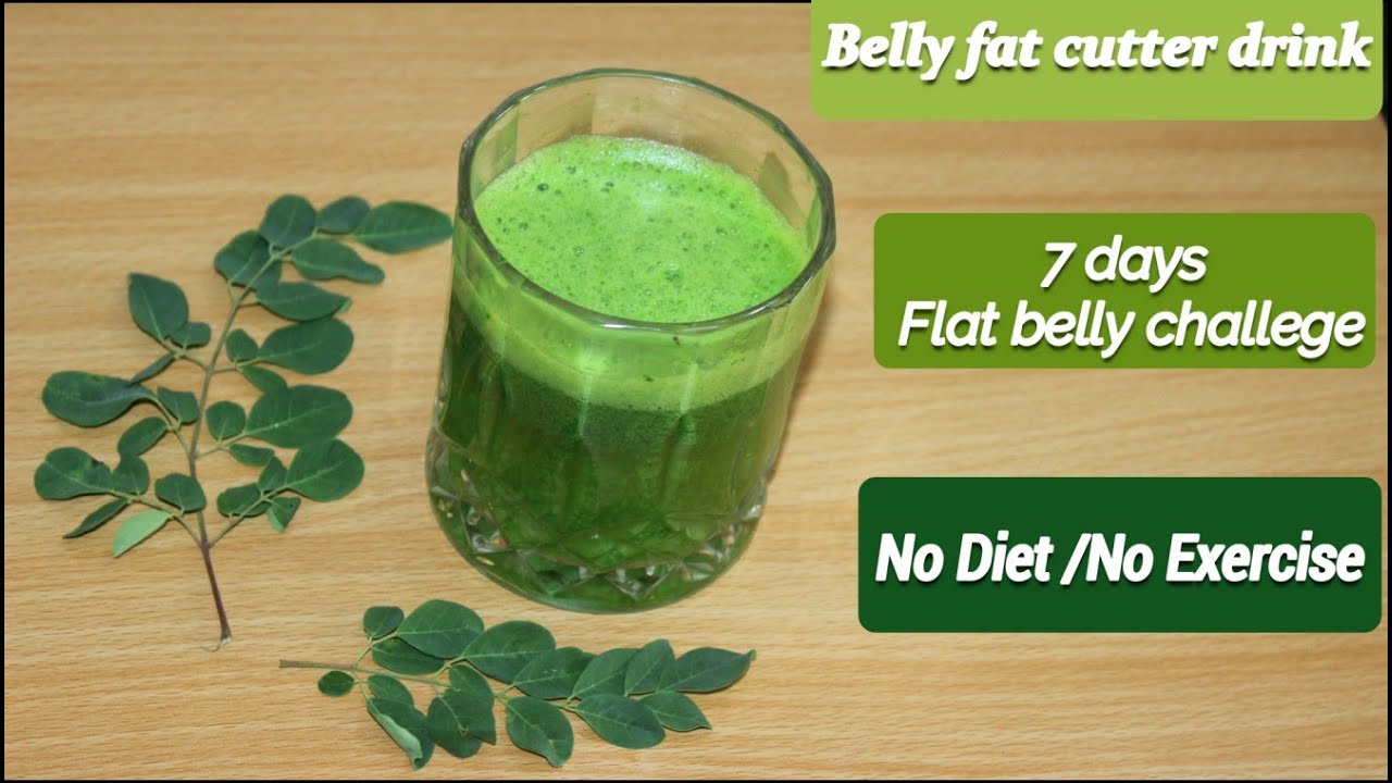Get Flat belly in 7 days Moringa/Drumstick leaves juice 100 natural moringa green detox
