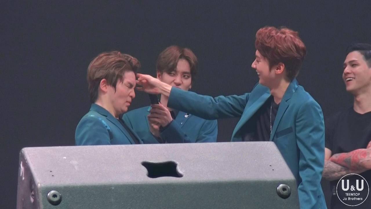 160730 틴탑 베이징팬미팅 벌칙을 받는 귀여운 리키