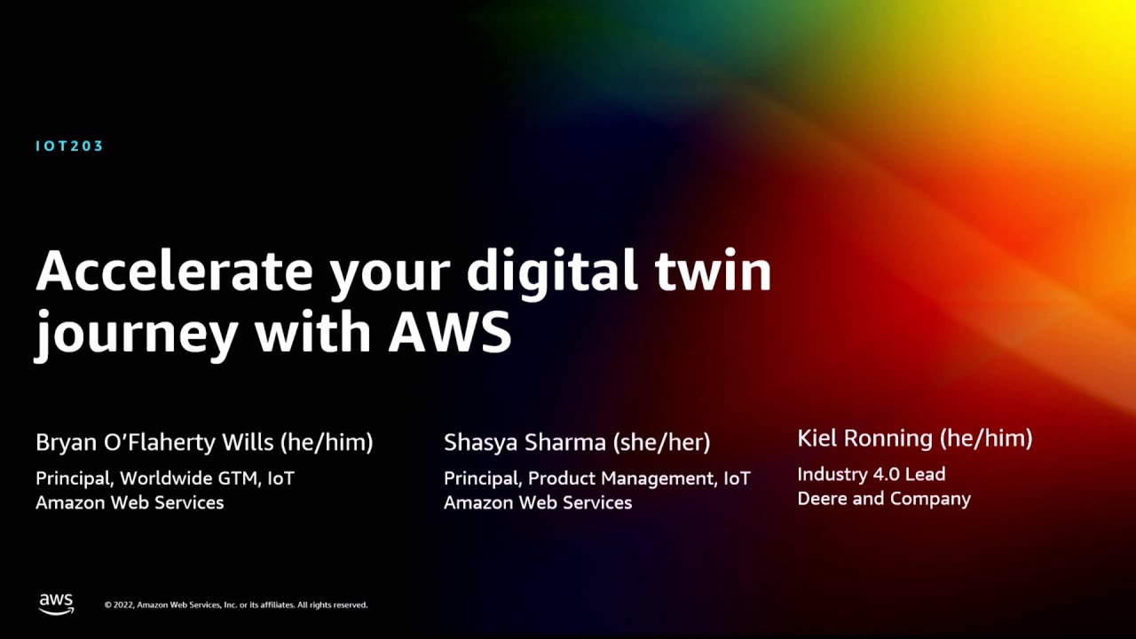 AWS re:Invent 2022 - Accelerate your digital twin journey with AWS ...