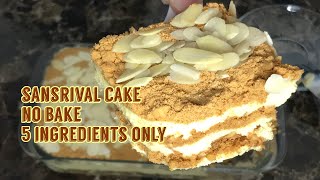 5 Sangkap/ Sansrival Cake(using graham crackers) (sansrival without oven)