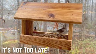 Build this Simple Bird Feeder for Winter! A Fun 30 Minute Woodworking Project!