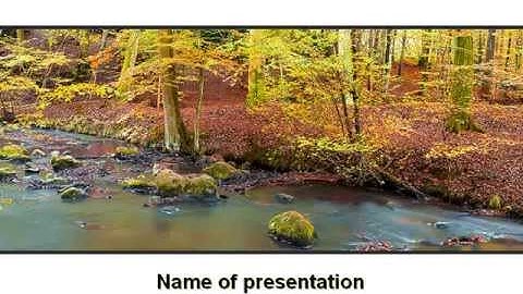 Autumn Scenery PowerPoint Template by PoweredTemplate.com