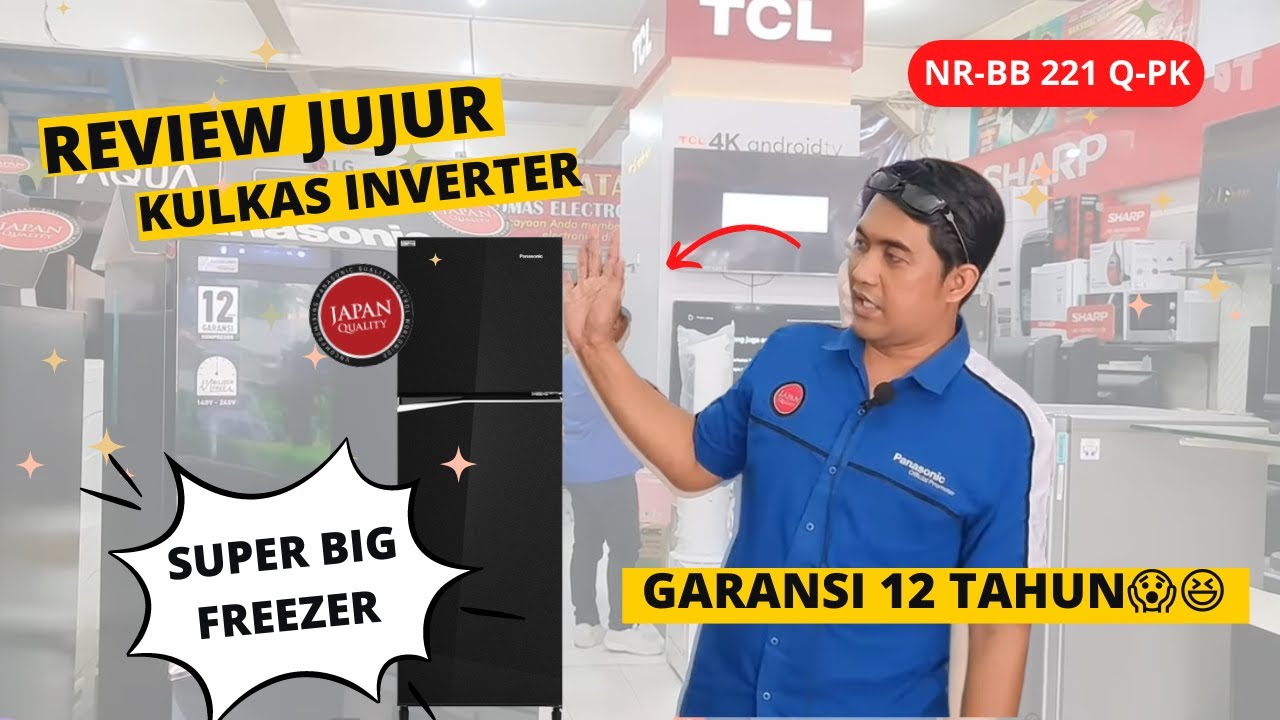 REVIEW KULKAS 2 PINTU PANASONIC NR BB 211 Q-PK I Kulkas Inverter Dengan Garansi Terlama 12 Tahun😱