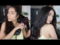 CURLY TO STRAIGHT HAIR TUTORIAL | NO FLAT IRON | Blow Dry Techniques!