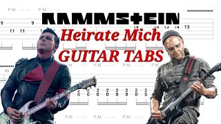 Rammstein - Heirate Mich | Rhythm & Lead GUITAR TABS | Cover | Tutorial | Lesson