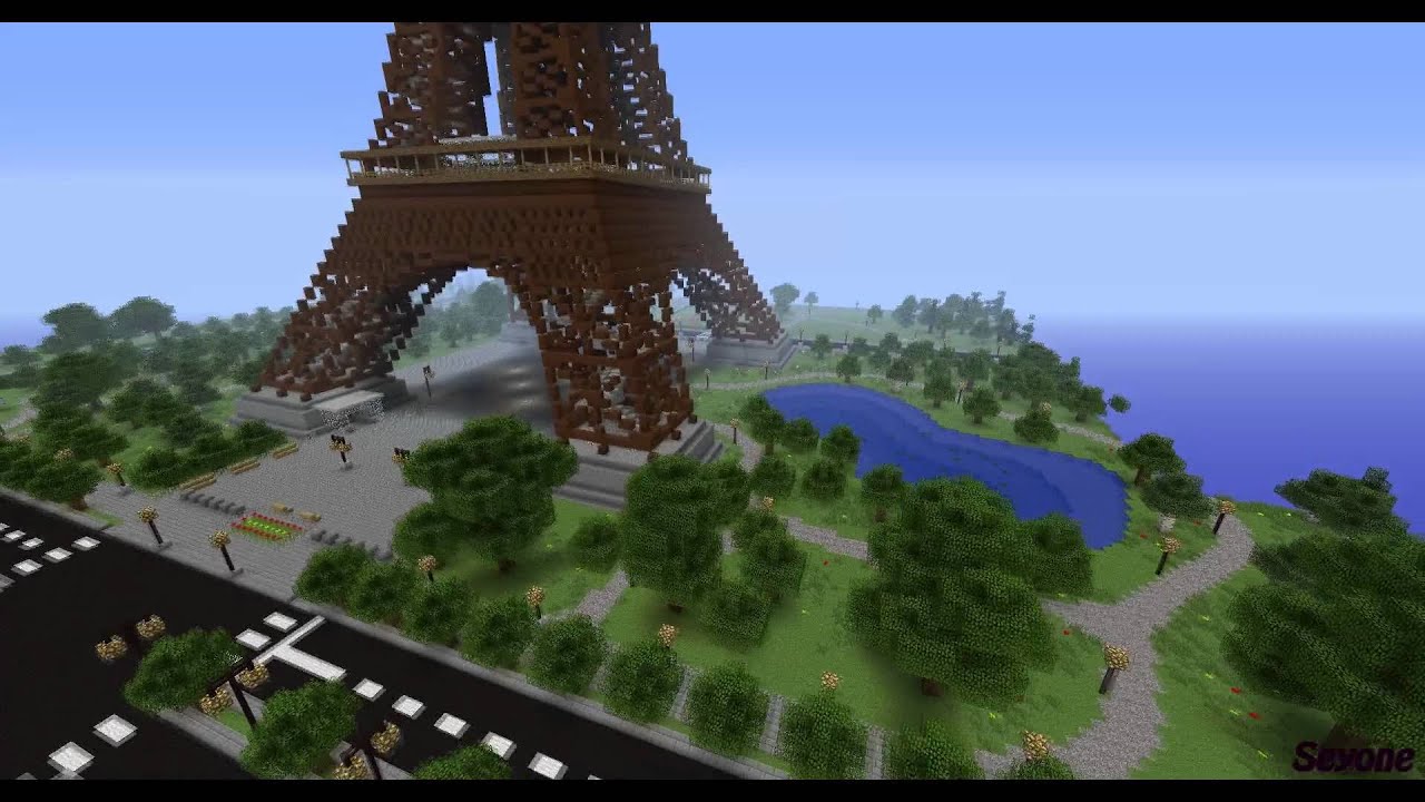 Minecraft Eiffel Tower [DOWNNLOAD] - YouTube