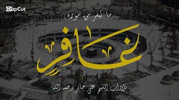غافر الذنب وقابل التوب شديد العقاب ذي الطول لا إله إلا هو إليه المصير - سورة غافر- الشيخ علي جابر